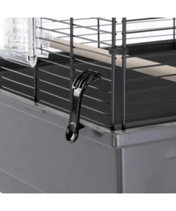 GABBIA PER UCCELLI "PIANO 6" NERA, 87X46,5X70 CM - FERPLAST